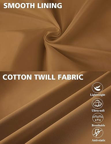 COOFANDY Men's Lightweight Jackets Cotton Casual Jacket Zip Up Eisenhower Coat Work Golf Outwear- Light Brown