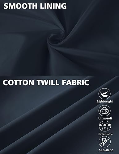 COOFANDY Men's Lightweight Jackets Cotton Casual Jacket Zip Up Eisenhower Coat Work Golf Outwear-Navy Blue