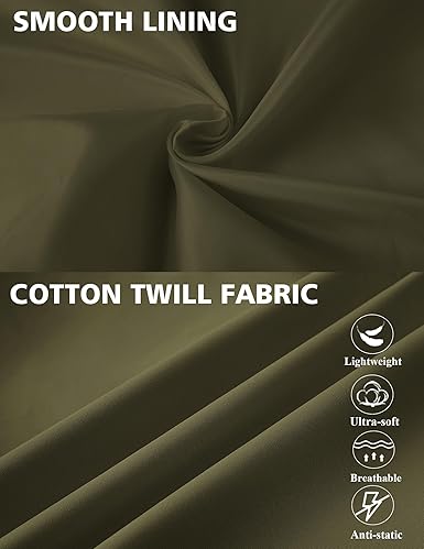 COOFANDY Men's Lightweight Jackets Cotton Casual Jacket Zip Up Eisenhower Coat Work Golf Outwear- Army Green